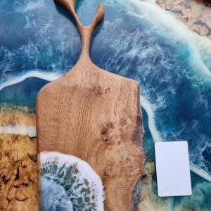 ocean inspired cutting board in Shetland